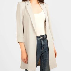 Joseph Ribkoff off-white oversized 3/4 sleeve blazer